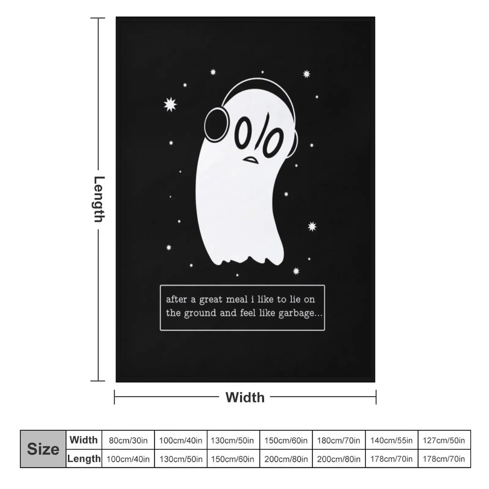 Undertale: The Napstablook Way Throw Blanket Comforter cosplay anime Sofa Blankets