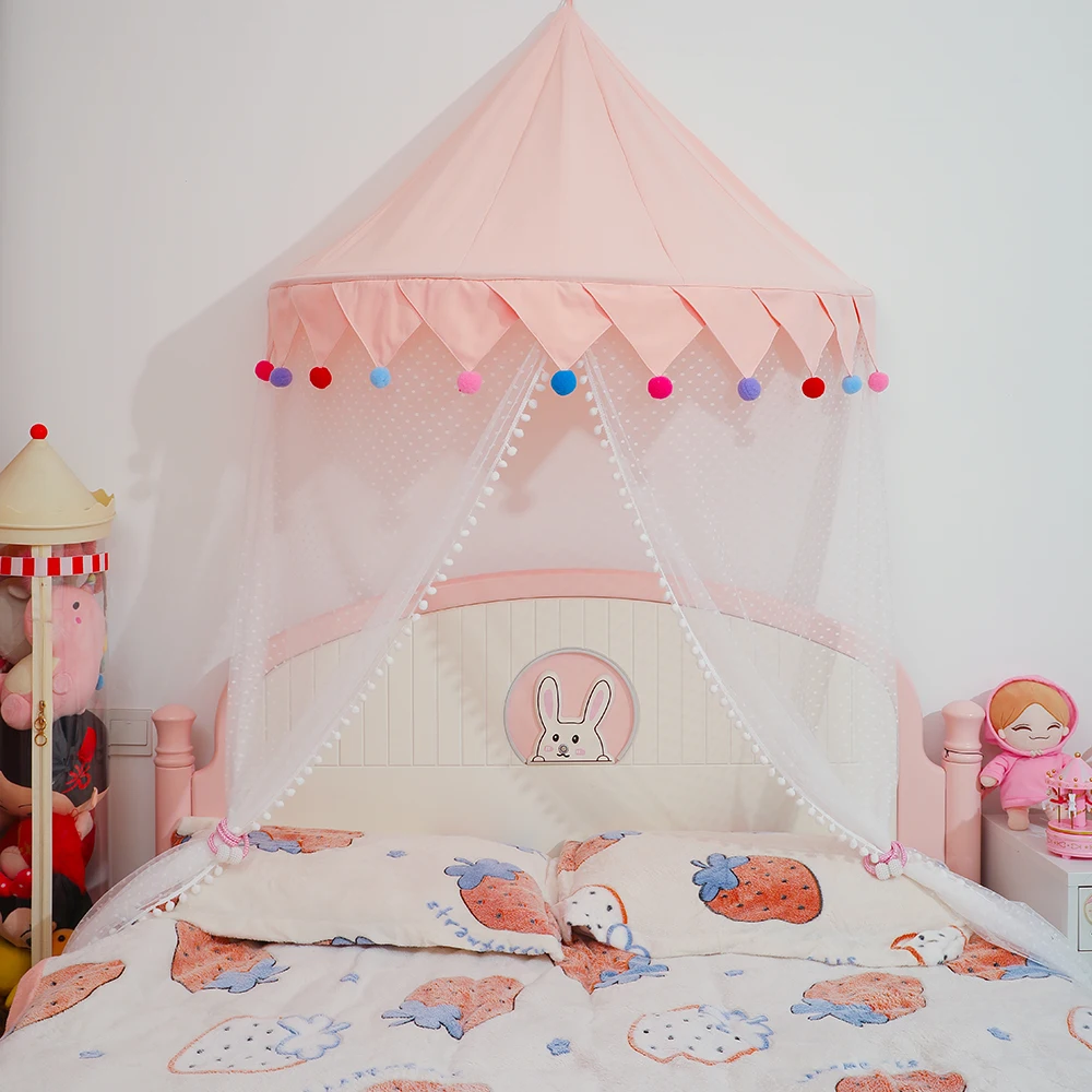 

Princess Bed Drapes Decoration for Baby Girl Children Kids Room Canopy Hanging Hung Dome Decor Home Bedding Crib Netting Curtain