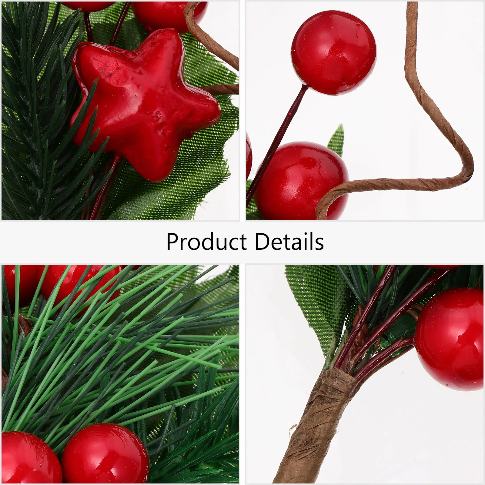 

Simulation Berry Bouquet Creative Bouquets Fake Flowers Pine Needles Simulated Christmas Decoration Plastic Artificial