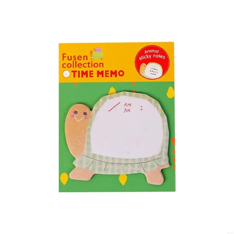 918C para Creative for Time Sticky Memo Pad Animal dibujos animados publicado It Pads marcador escritura para