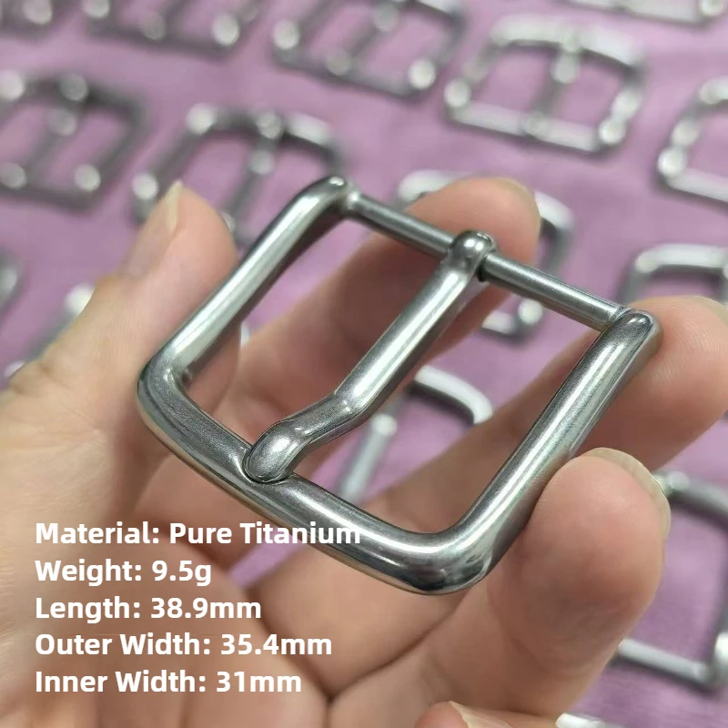 التيتانيوم النقي 3 سنتيمتر دبوس مشبك حزام الرأس المشبك-الرجال النساء موضة التيتانيوم معدن الصدأ المضادة للحساسية حزام مشبك الملحقات #6