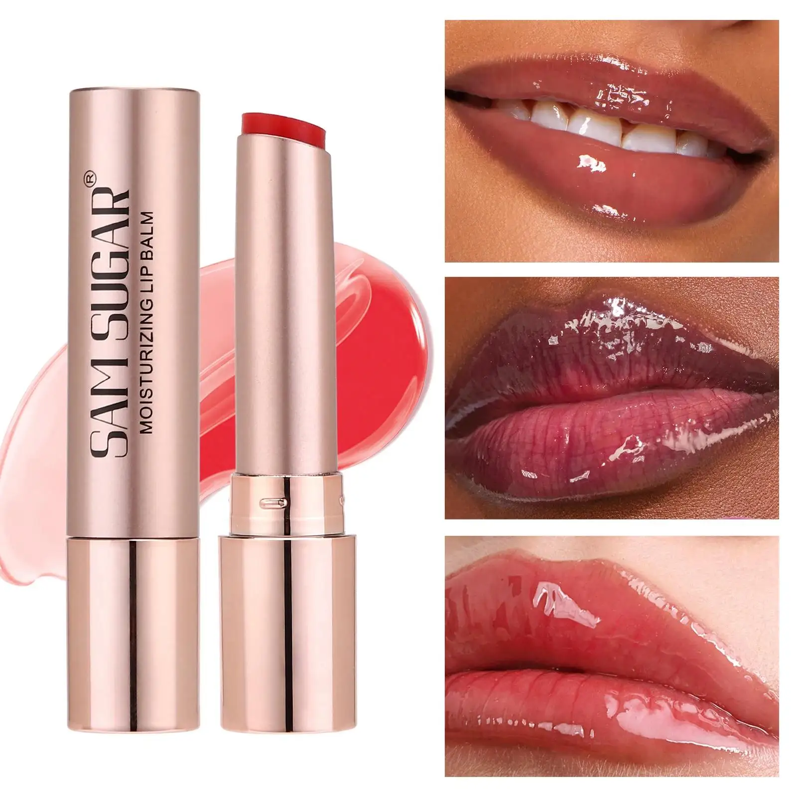 Hyaluronic Acid Lip Balm Overnight Sleeping Mask Moisturizing Anti Chapping Long Lasting Hydration Fades Lip Lines Gloss