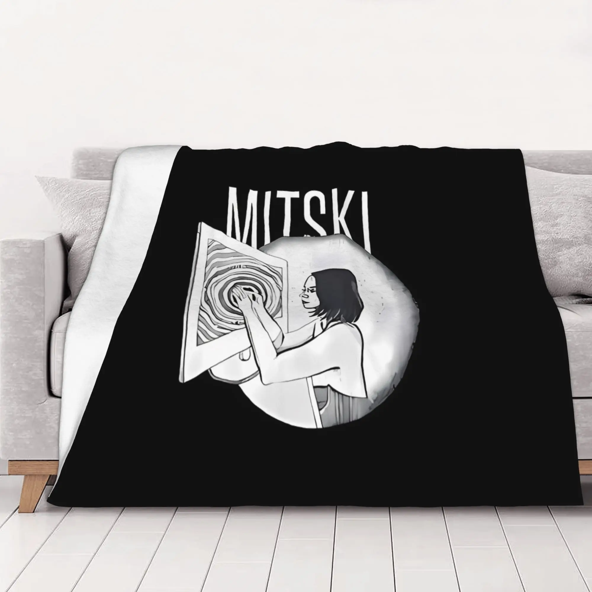 1PC Tour Music Mitski  Singer Mitski home room decorations Winter Blankets for Adults Bedding Home Interior Sofa Knee