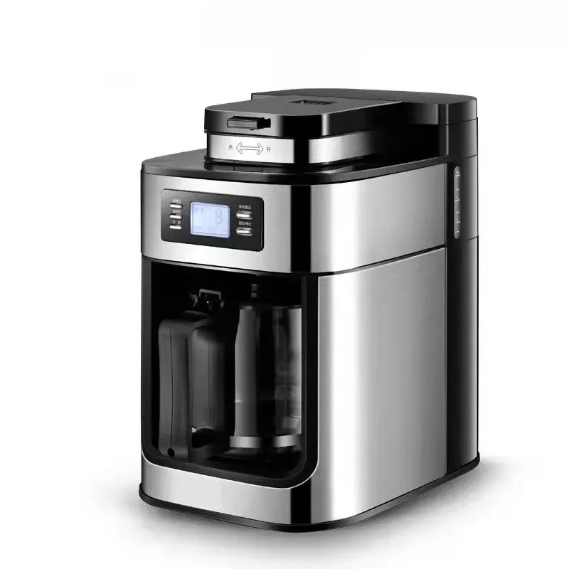 Macinacaffè espresso regolabile incorporato a 3 livelli Caffettiera in acciaio inossidabile Caffettiera automatica per caffè espresso