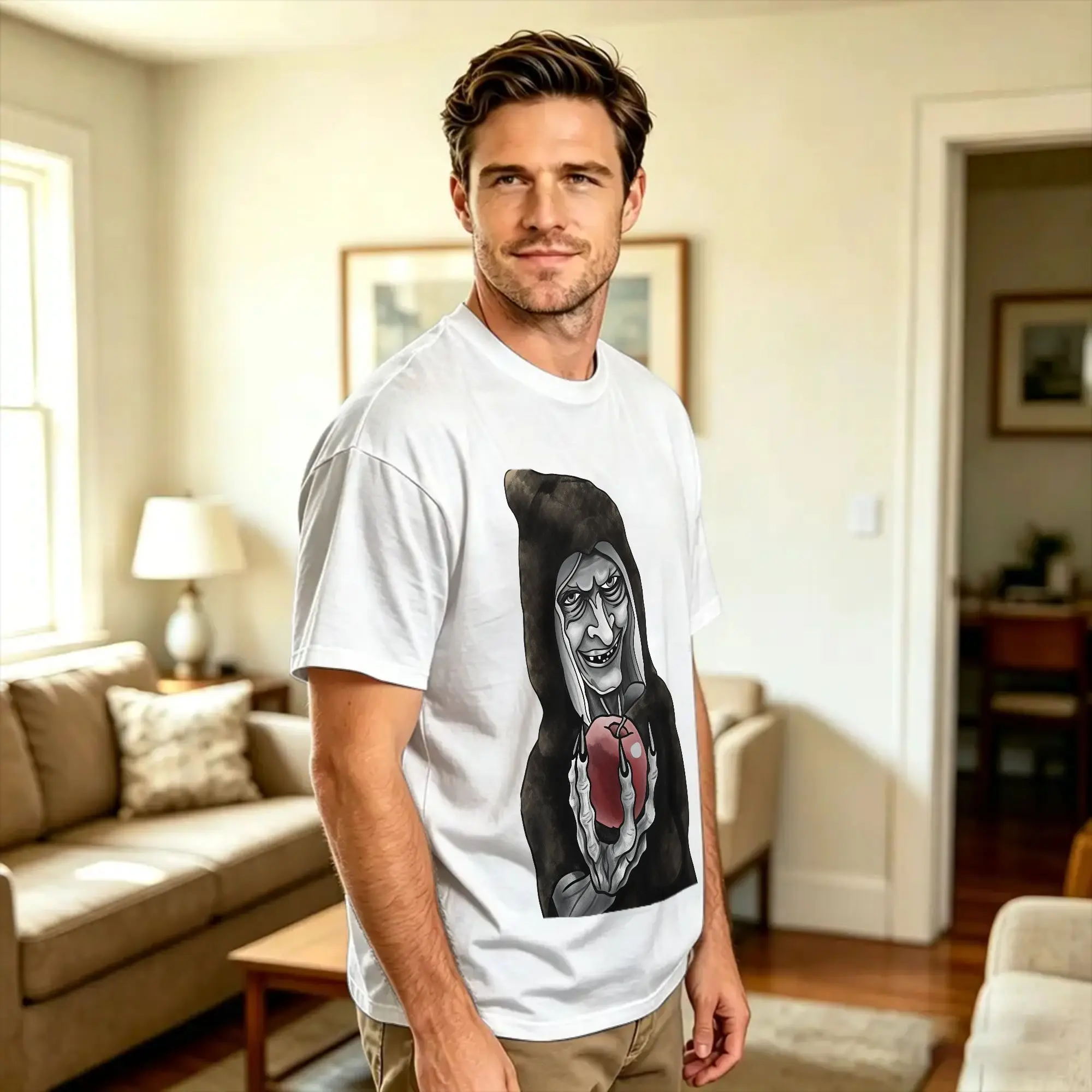 The Apple Bearer T-Shirts for Men  Funny Pure Cotton Tees Crewneck Short Sleeve T Shirts Original Tops
