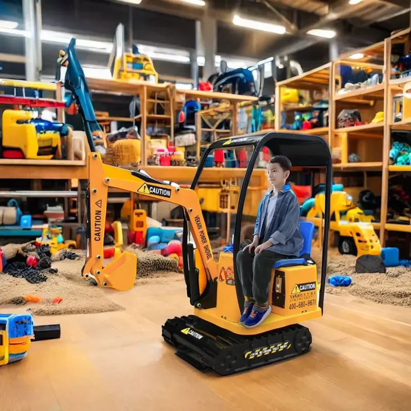 2026Hot Lower-priced mini coin-operated excavator simulation model children's toy amusement machine