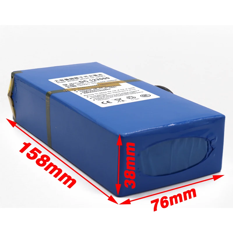 new High Quality Super Rechargeable Portable Lithium-ion Battery DC 12V 20000mAh With EU Plug 12.6v 20Ah battery pack+charger