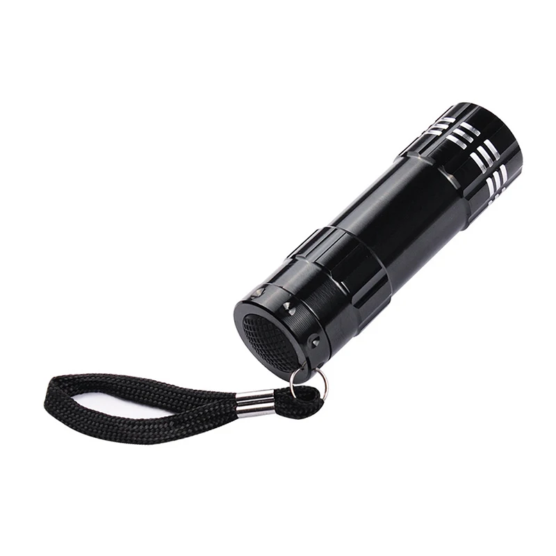 Powerful Uv Light 9 Led Flashlight Detect Uv-sensitive Materials Uv Flashlights Detector Portable And Convenient Mini Size