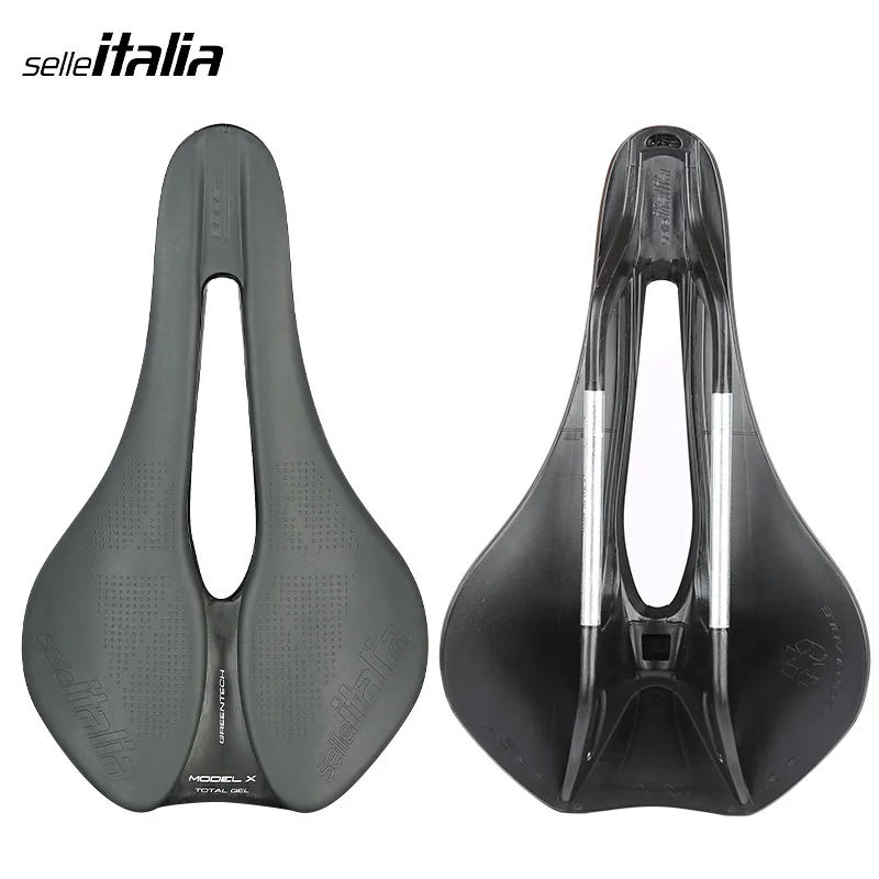 Selle Italia Racing Bicycle Saddle MTB Road Bike Total GEL Training Grade  Cycling Cushion Short Nasal Hollow Breathable Seat