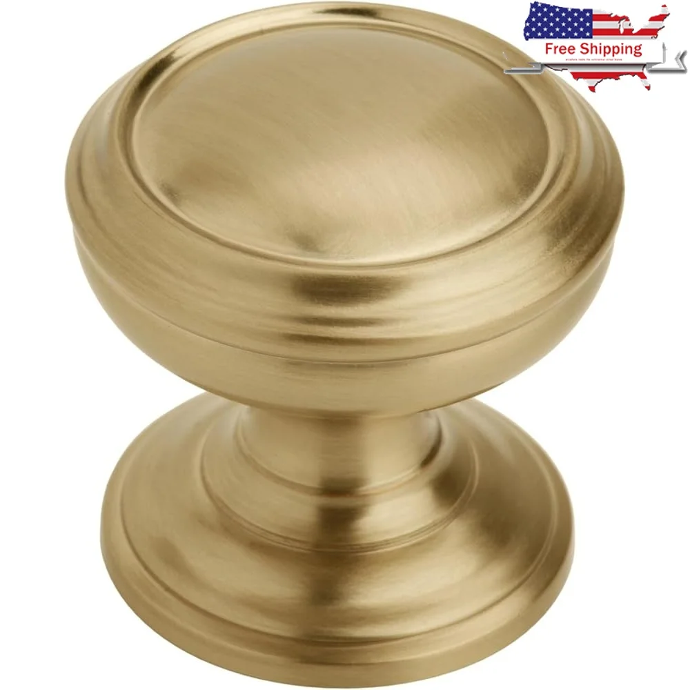 

Champagne Bronze Cabinet Knob 32mm Durable Zinc Drawer Hardware Easy Installation Traditional Style Upgrade 1 Pack