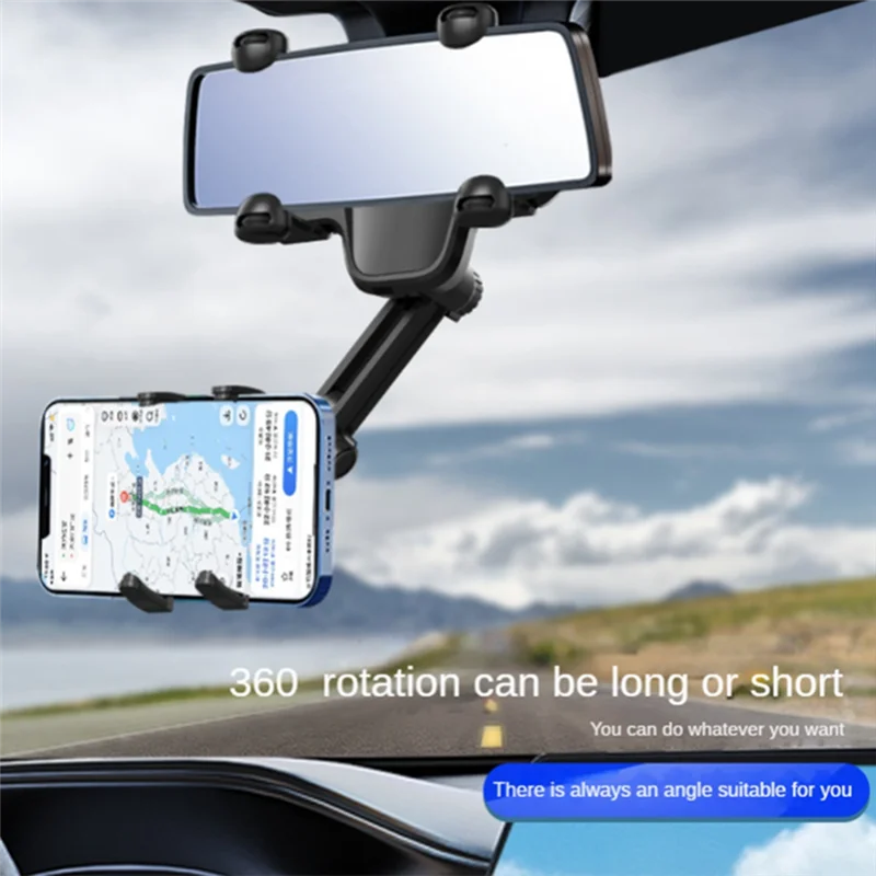 

M86K Multifunctional and Convenient Portable Car Rearview Mirror Mobile Phone Holder Car AR Navigation 360° Bracket