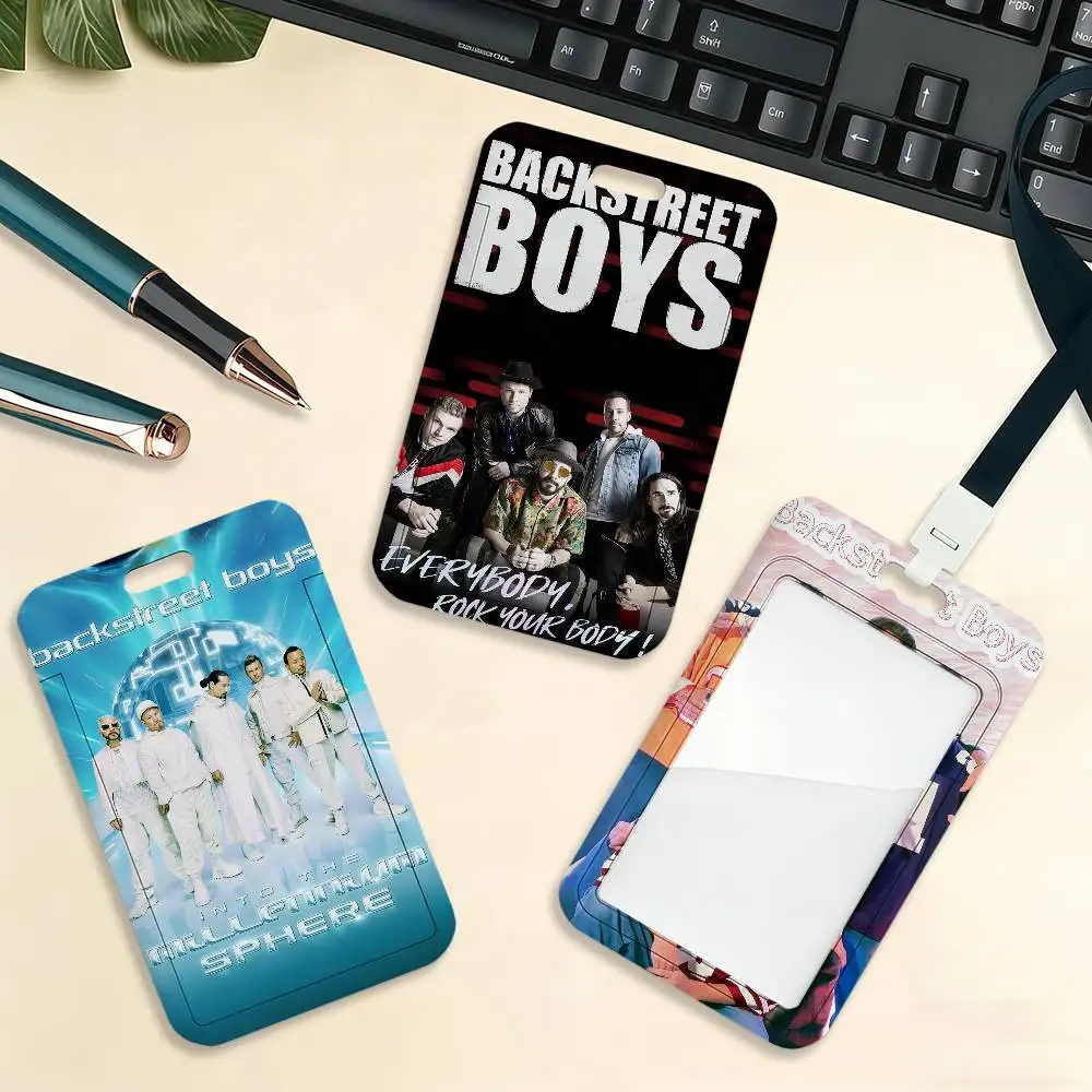 Singer Band Backstreet boys  Card Holder Cardcase Bus Subway Work Permit Student Lanyard Neck Straps Badge Holder