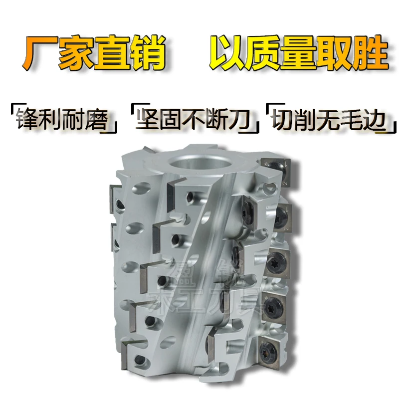 Wood cutting tools, disposable spiral cutters, end mills, pineapple corn cutters, overlord cutters, four sided planers