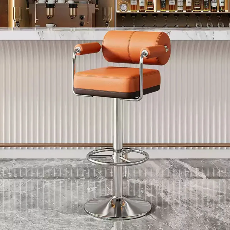 

Nordic Modern Bar Chair Designer Island Counter Rotating Bar Stools Luxury Swivel Height Adjustab Sillas De Bar Home Furniture