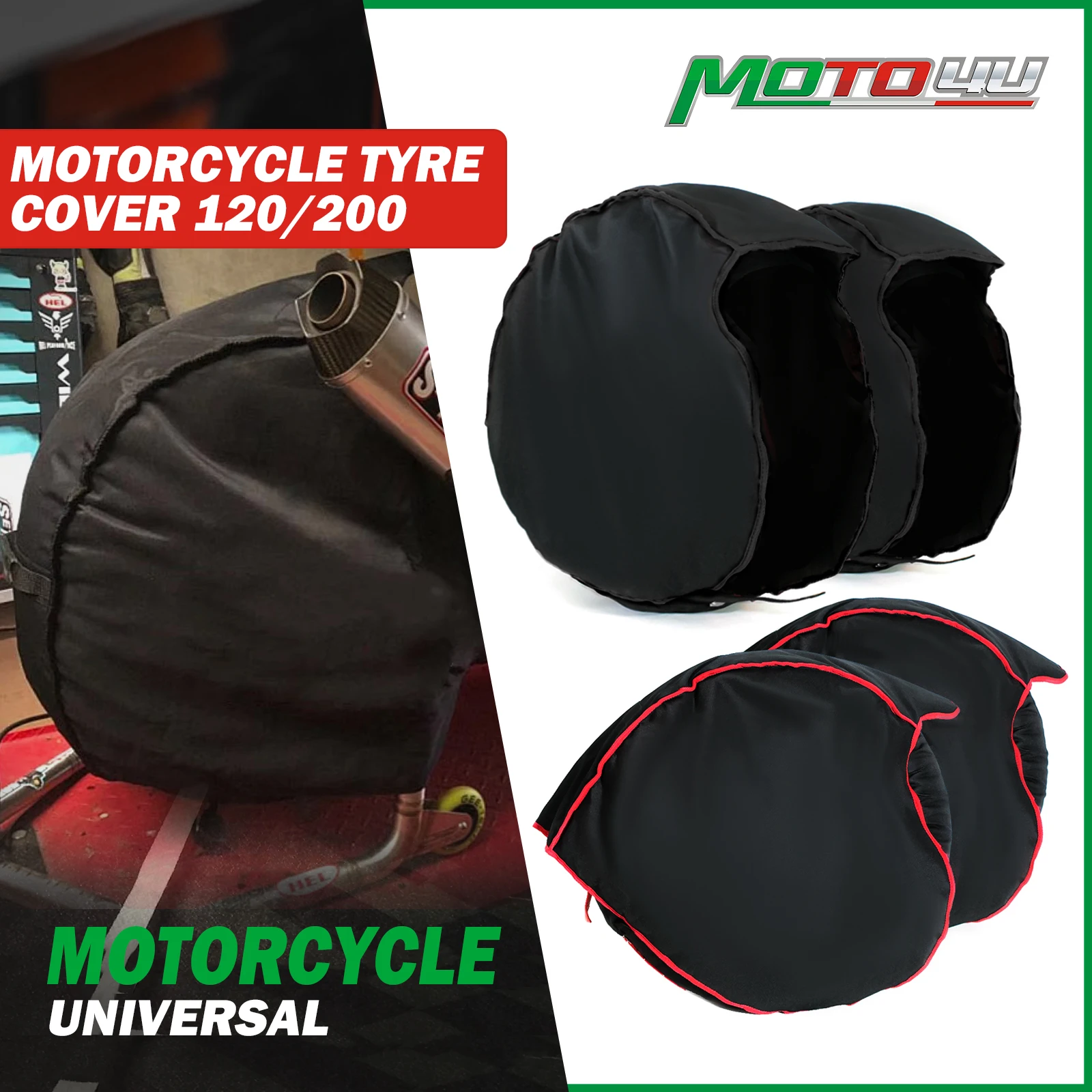 

17inch Front &Rear Thicken Tire Cover Fasten warmer Windstop High Quality Motorcycle Tyre Cover Windbreak Keep warm 1Pair