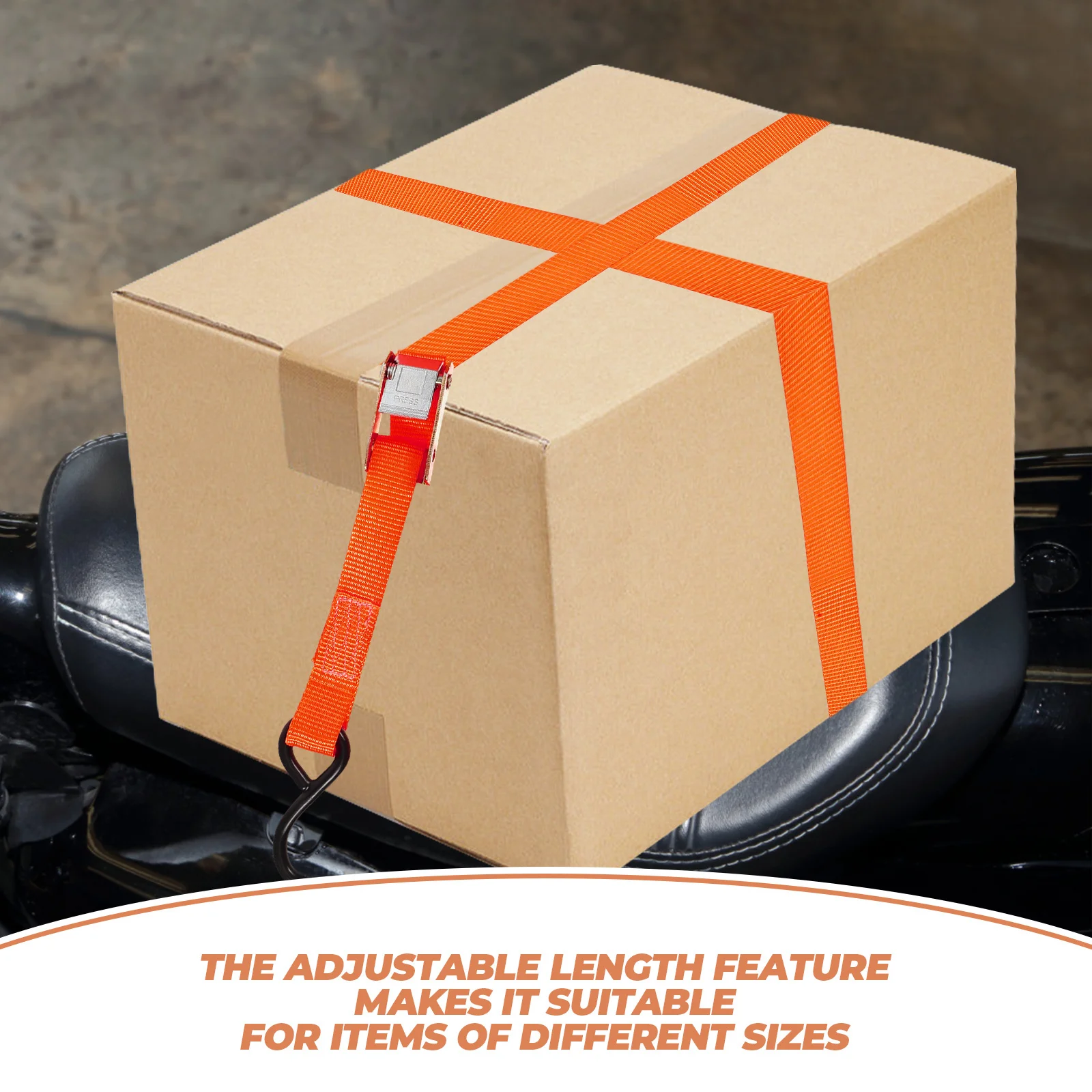 

Motorcycle Luggage Straps Heavy Duty Polyester Bungee Cords With Hooks For Cargo Securing Travel Outdoor Use