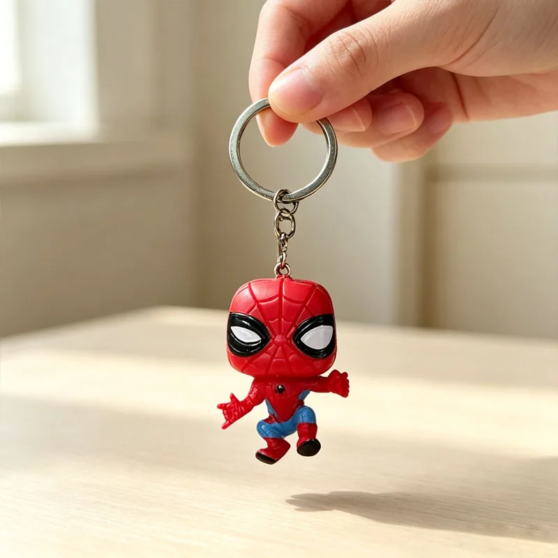 Superhero Mini Figure Key Ring, Anime Character Pendant Keychain Backpack Hanging Ornament Birthday Surprise Gift For Collectors - view 5