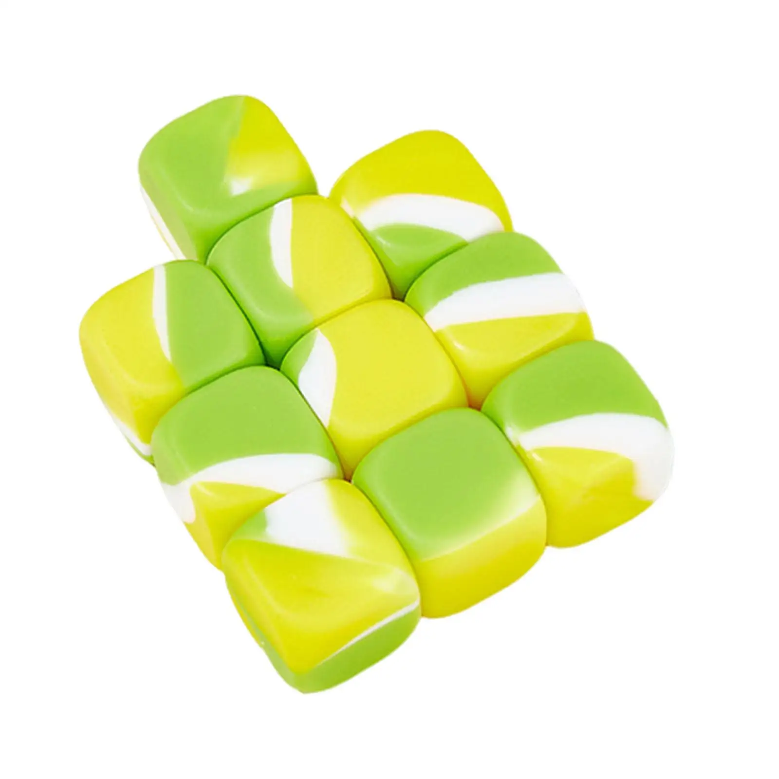 

Blank Dice 16mm Silicone Smooth Cubes for Board Game DIY Sticker Teaching Counting Classroom Use