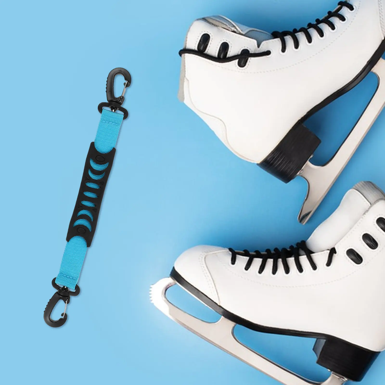 

6Pcs Tri-Color Ski Boot Carrier Straps Sky Blue Red Black Universal Adjustable Shoulder Sling Heavy-Duty Skate Roller Snowboard