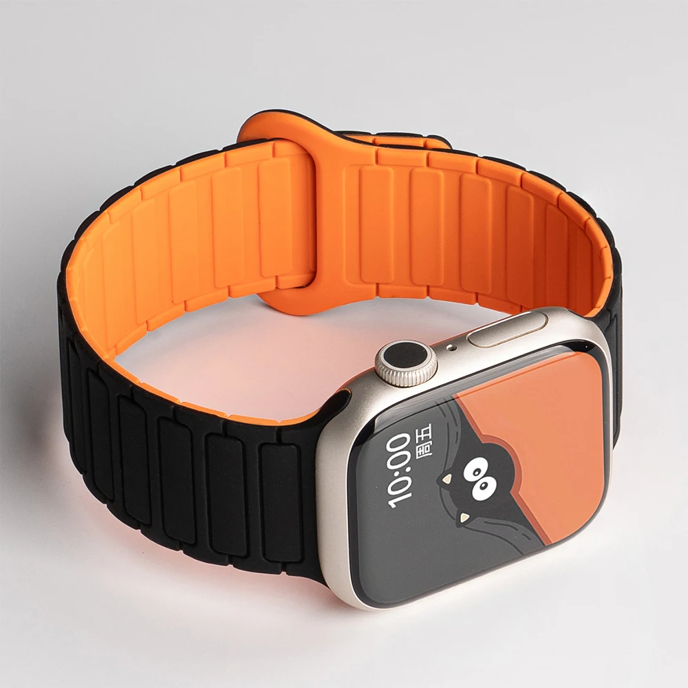 Magnetic Strap for Apple Watch Band 46mm 45mm 44mm 42mm 49mm 40mm Silicone Correa Bracelet iWatch Series 10 9 8 7 6 5 Se ultra 3 image 4