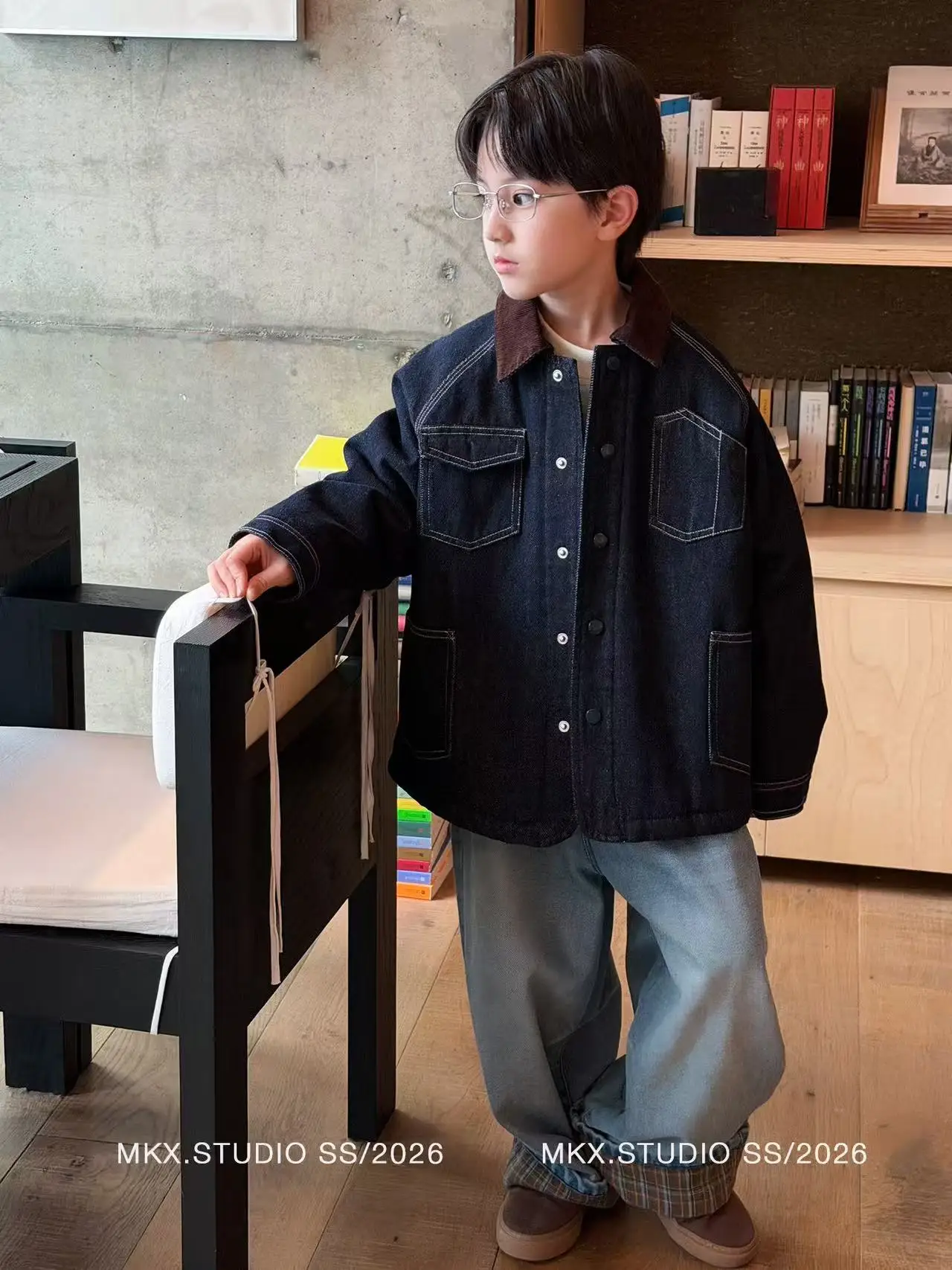 New Boys Quilted Denim Jacket Winter Big Kids Thick Padded Warm Coat Fashion Children Boys Winter Outerwear