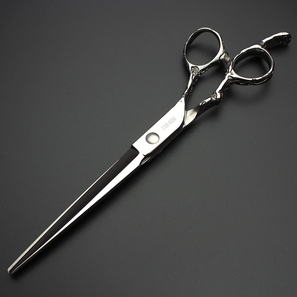 Tijeras para el cabello con mango estampado de rosas de 7 pulgadas, tijeras de corte para peluquería, fabricación de acero JP440 para tijeras de adelgazamiento