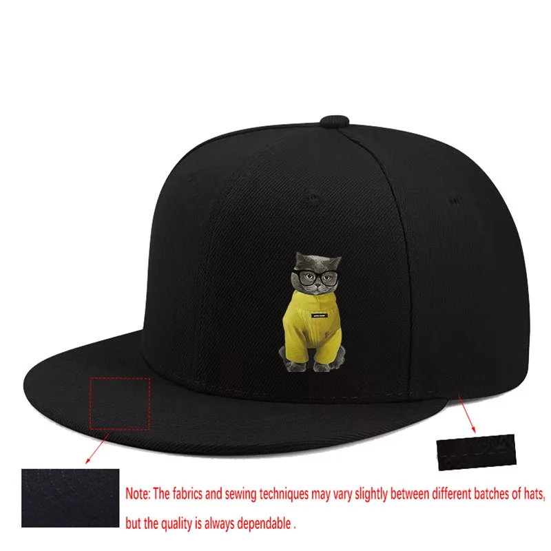 

Милый кот желтого цвета, свитер, очки, бейсболка с принтом, унисекс, уличная одежда из полиэстера для взрослых, повседневная шляпа Snapback