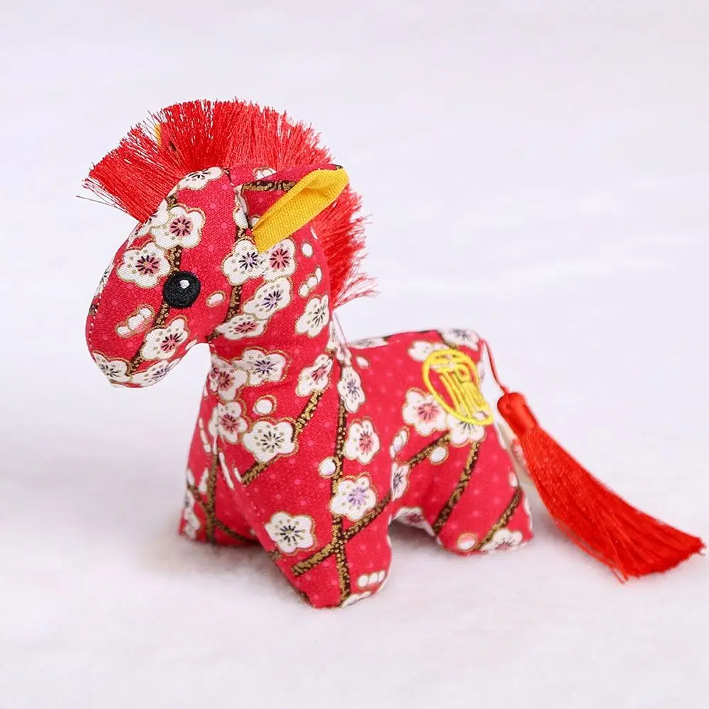 Kulturelles und kreatives Jahr des Pferdes, Beutel-Stickdesign, Glückssymbol, chinesisches Sternzeichen-Pferd, niedlicher Glückspferd-Anhänger