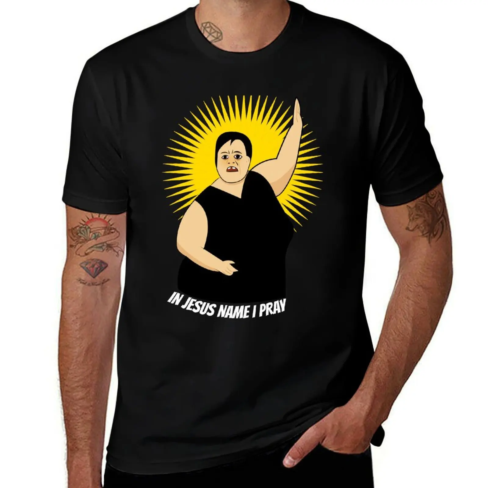 GOD WARRIOR: IN JESUS NAME I PRAY T-Shirt Festive Simple T-Shirt