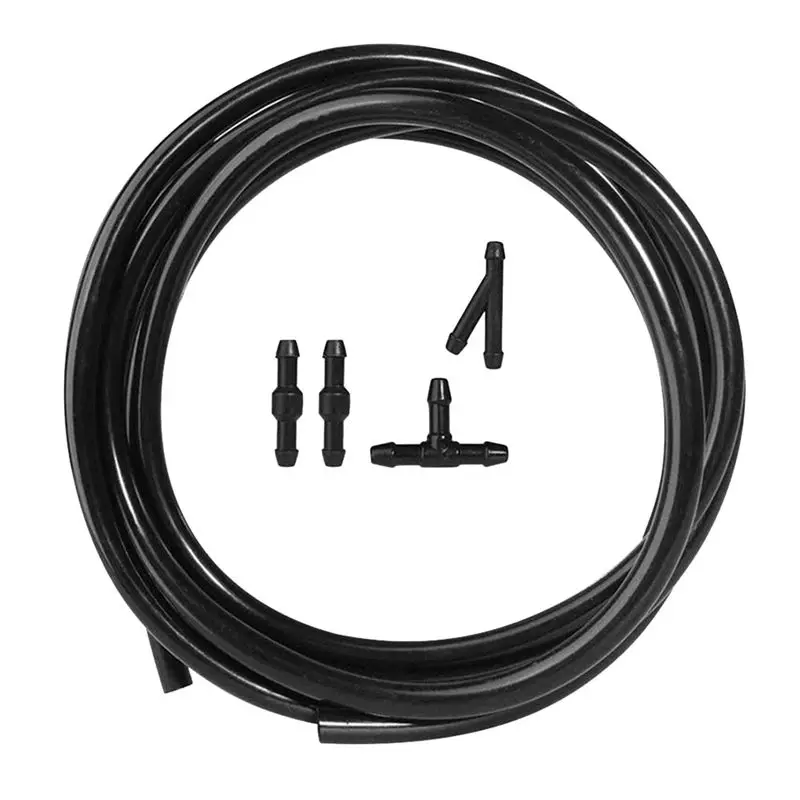 Universal 2M Windshield Washer Nozzle Hose Tube Pipe With Connector T Y Straight For Front Window Headlight Pump-A54R