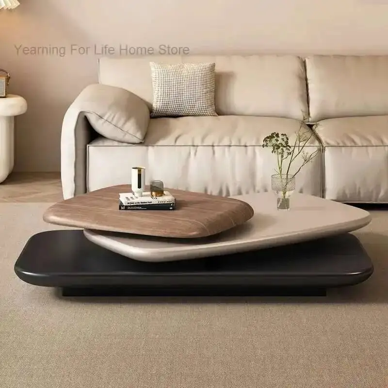

Luxury Minimalist Coffee Table Living Room Side Table Pliante Household Rotating Antique Style Muebles De Sala Furniture Home