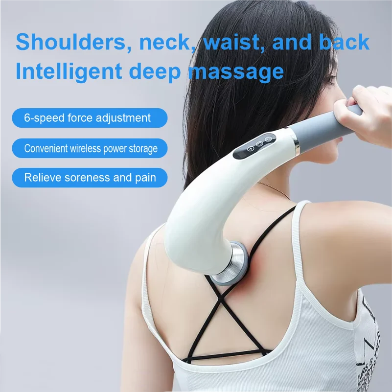 High Frequency Vibration Electric Massage Hammer 32 Gear Strength 6 Major Models for Body-Targeting Shoulders Neck Waist Back