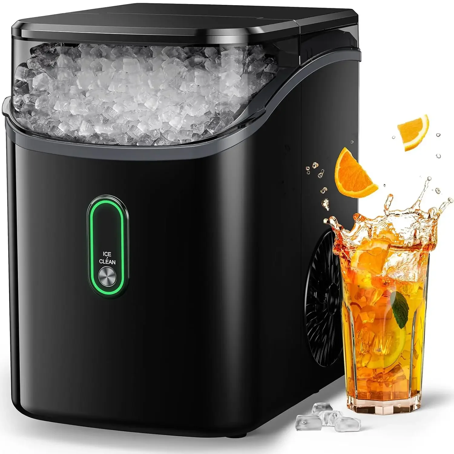 

NEW Nugget Ice Maker Countertop, Pebble Ice Maker with Soft Chewable Ice, One-Click Operation Ice Machine with Self-Cleaning