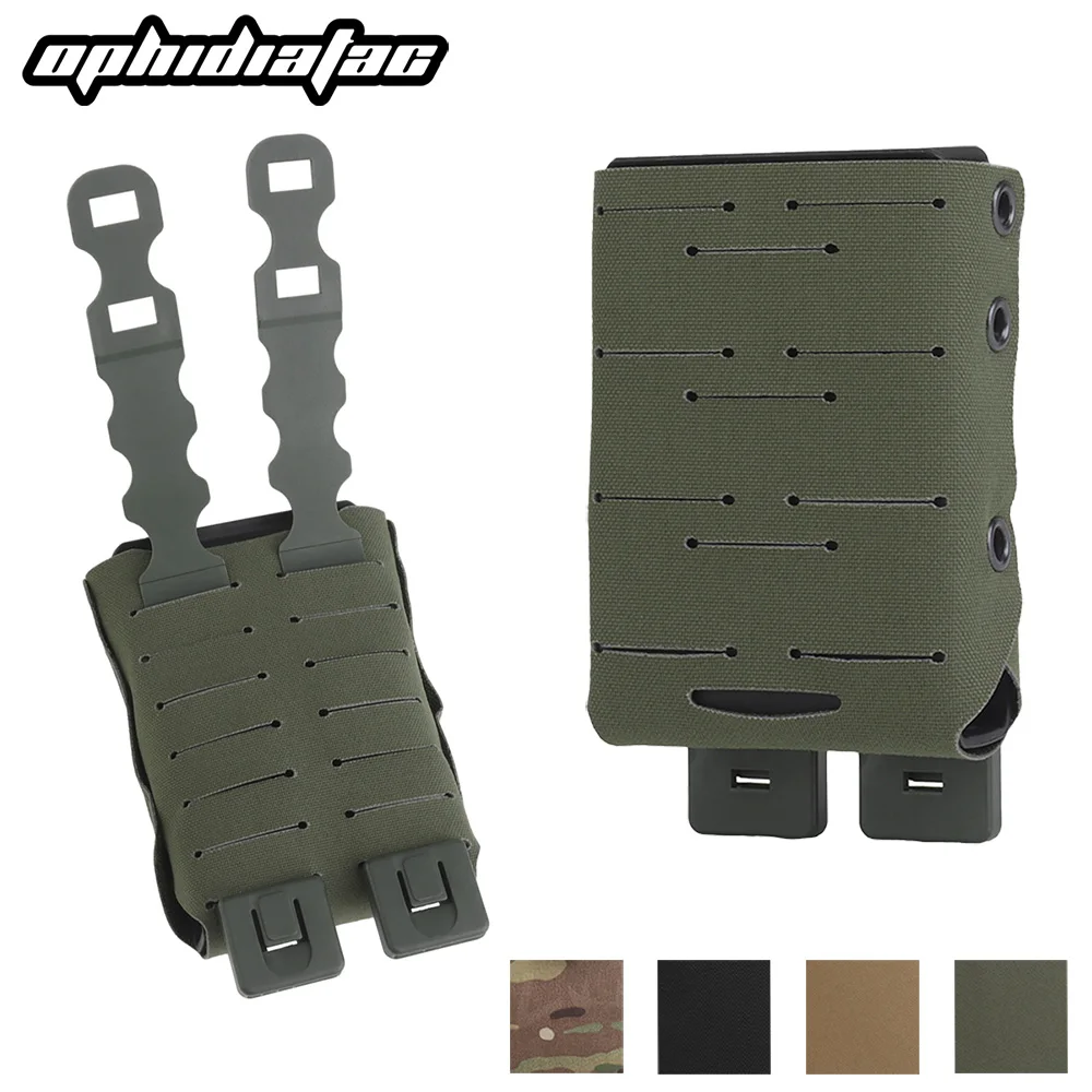 

OPHIDIAN Molle Легкий подсумок для журналов AR15/M4/9 мм Встроенный нейлоновый кронштейн Оборудование для охотничьего пистолета и винтовки