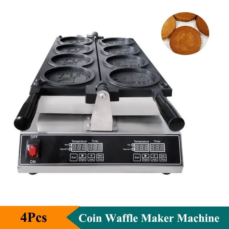 Computer Version Gold Coin Waffle Machine Non Stick Pan 10 Yen Bread Waffle Machine Korean Gold Coin Waffle Machine