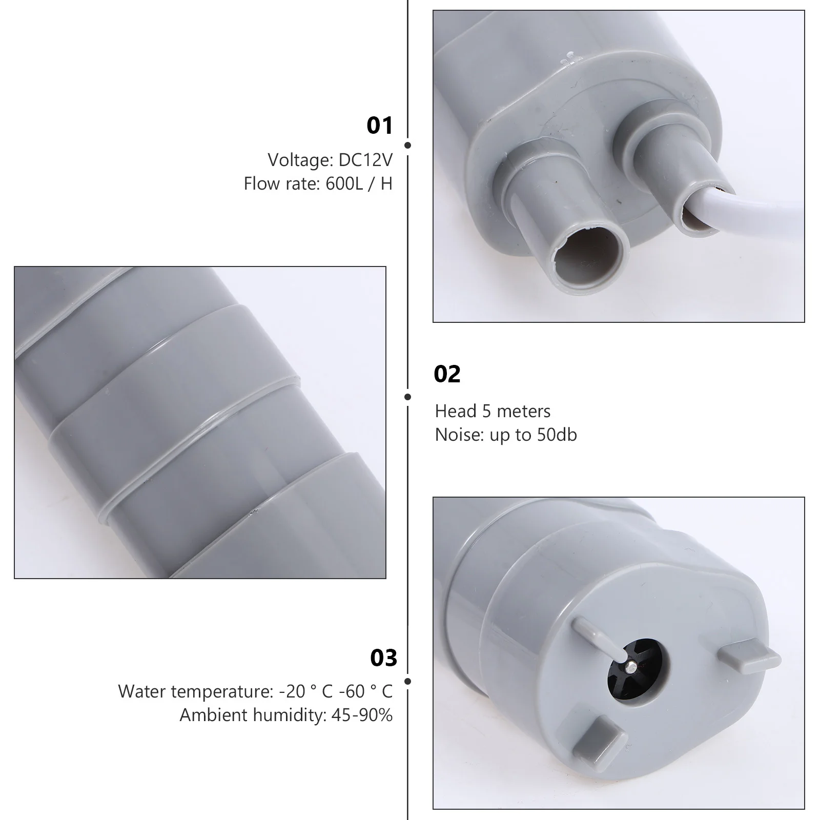 10L متر 12 فولت مضخة غاطسة المدمجة كفاءة منخفضة الضوضاء للبرك نوافير حوض السمك المياه العذبة خزان الأسماك مضخة مياه