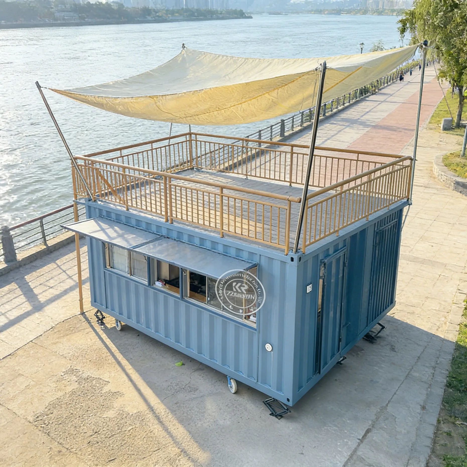 

Популярный высококачественный сборный контейнерный бар, готовый ресторан, 10-футовый контейнер-киоск на продажу