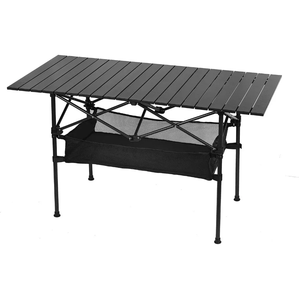 Folding Camping Table Low Picnic Table with Large Storage and Carrying Bags