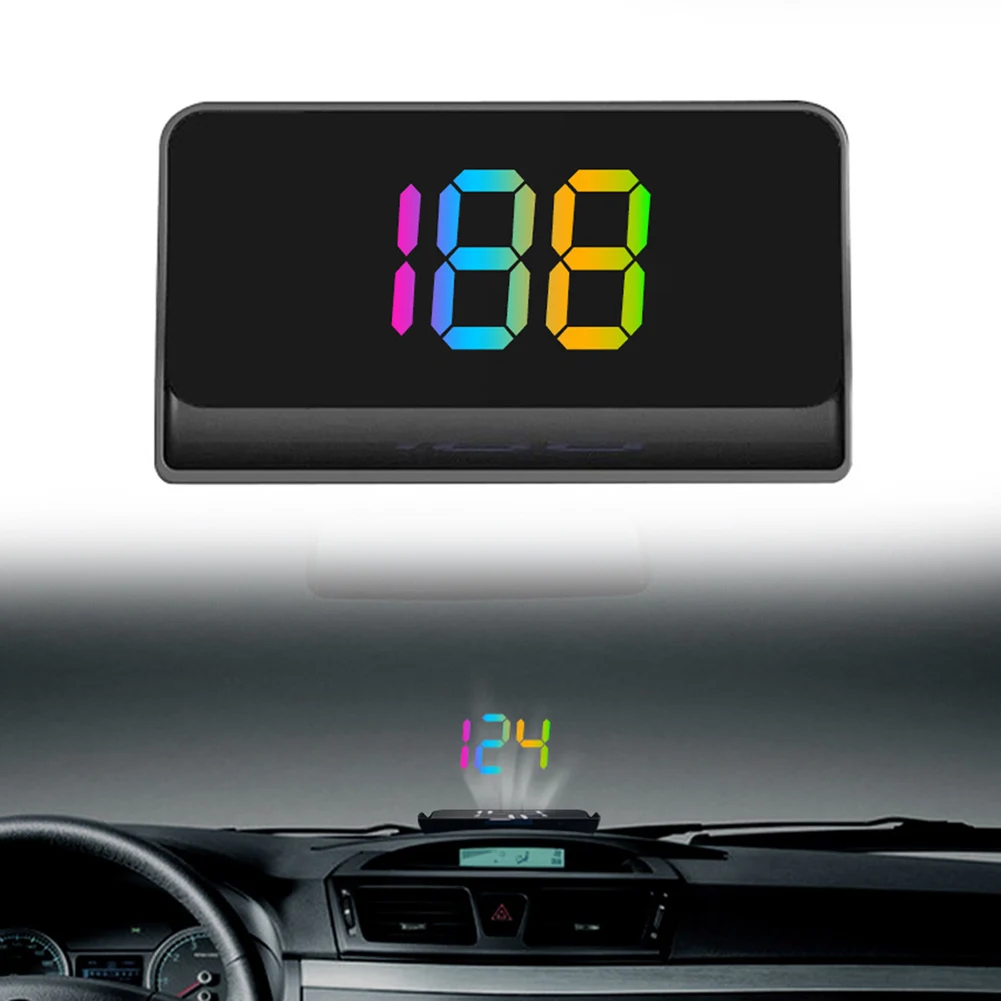 

HUD Head Up Display 7-color KM/H 9.25*5.2cm*2cm Multi-function High-definition Display Projector Head-up Display Car Accessories