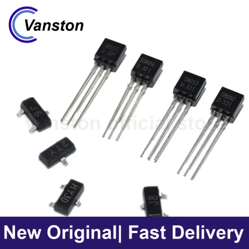 20pcs Triode S8550 SS8050 S9011 9012 9013 9014 9015 9018 2N3904 2N3906 SMD Inline Power Transistor PNP NPN new and original