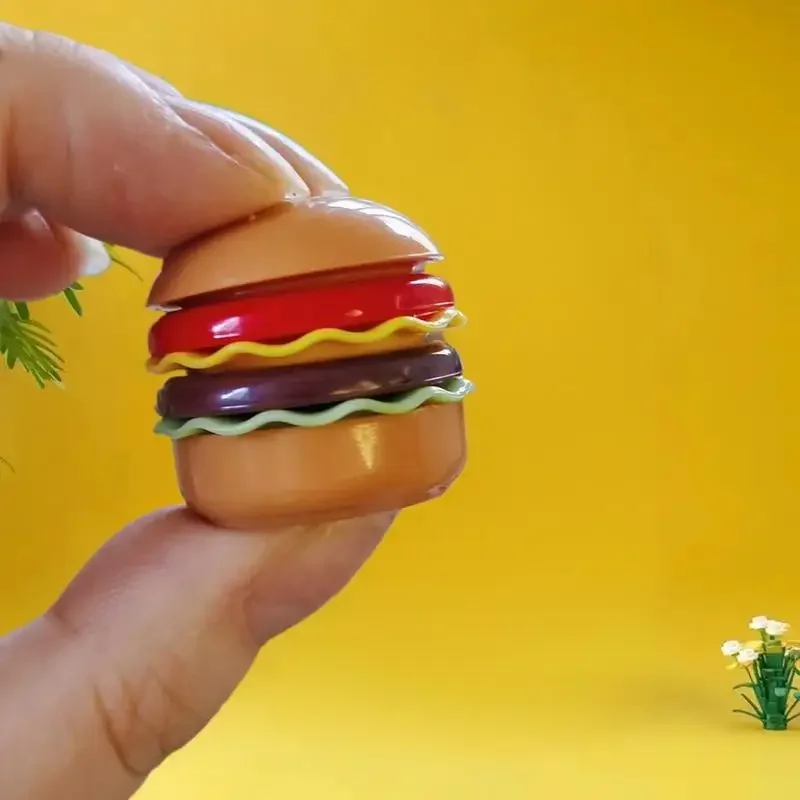 Vajilla de hamburguesa para casa de muñecas, caja de comida, Mini plato de juego de comida, modelo de decoración de cocina en miniatura, accesorios DIY, 1 Juego, 1/6