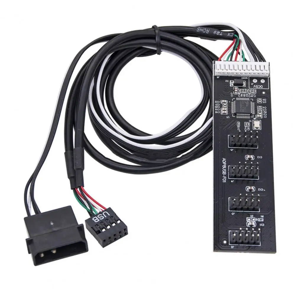 Usb Connector Splitter Universal 9-pin Usb Adapter High-speed Usb 2.0 Hub Adapter with 9-pin Connector Splitter for Motherboard