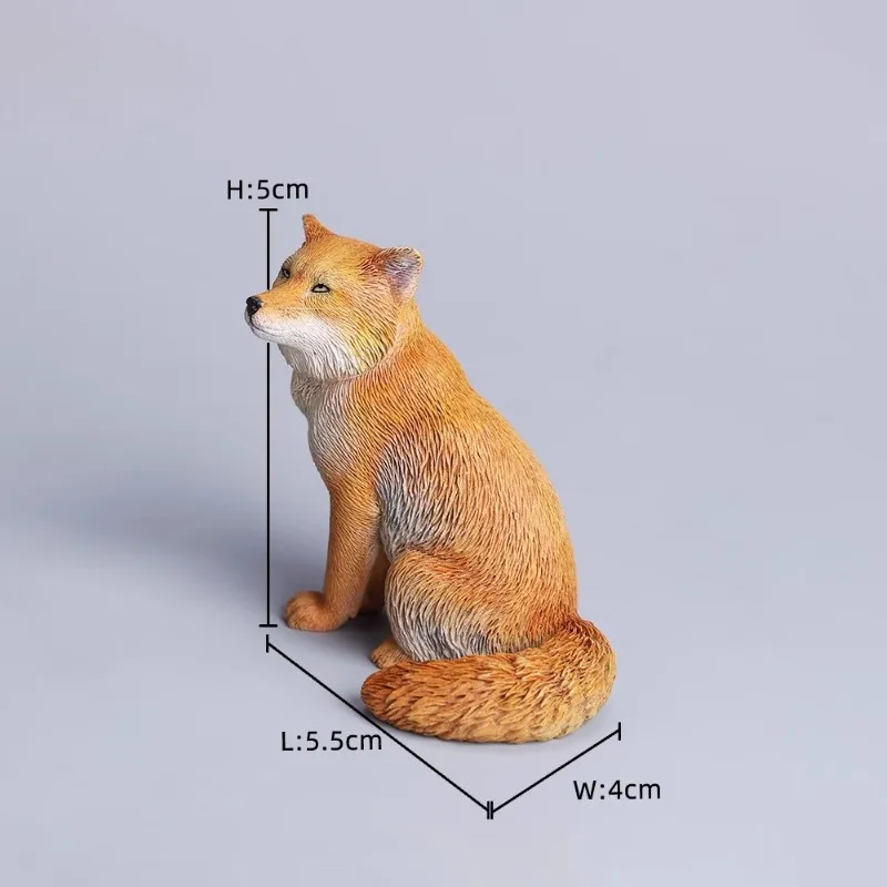 JXK Scala 1/12 Volpe Tibetana Simulazione Resina Animale Ornamento Modello Action Figures Decorazione del Desktop Regalo Raccogliere