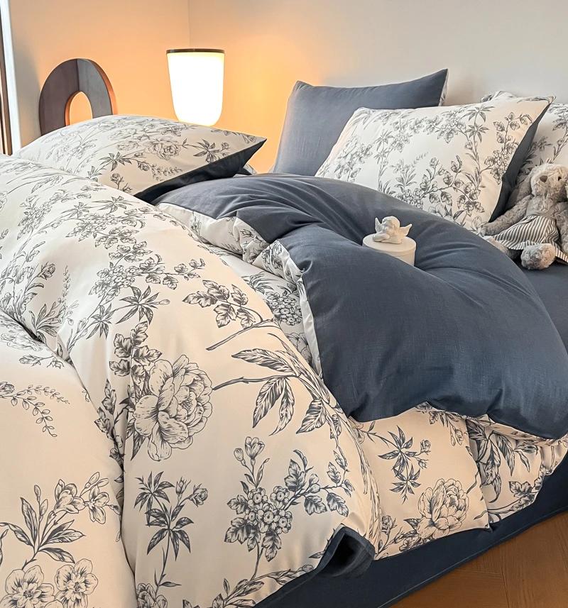 

Для 2024 года, новое летнее пододеяльник из высококачественного хлопка с принтом в американском стиле, комплект из 4 предметов, универсальный для однодверного k