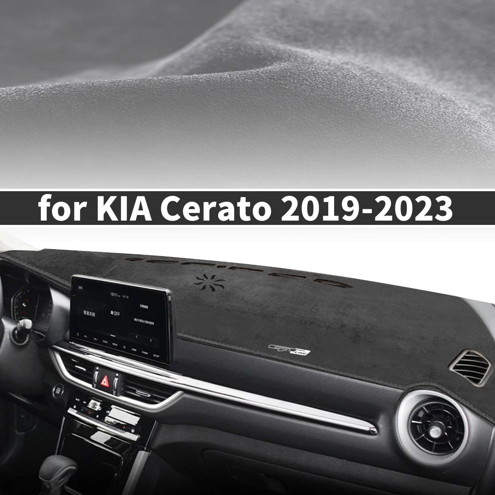 fit for KIA Cerato 2019 2020 2021 2022 2023 Dashmat Dashboard Cover Pad DashMat Sunshade Car Accessories Protective Carpet