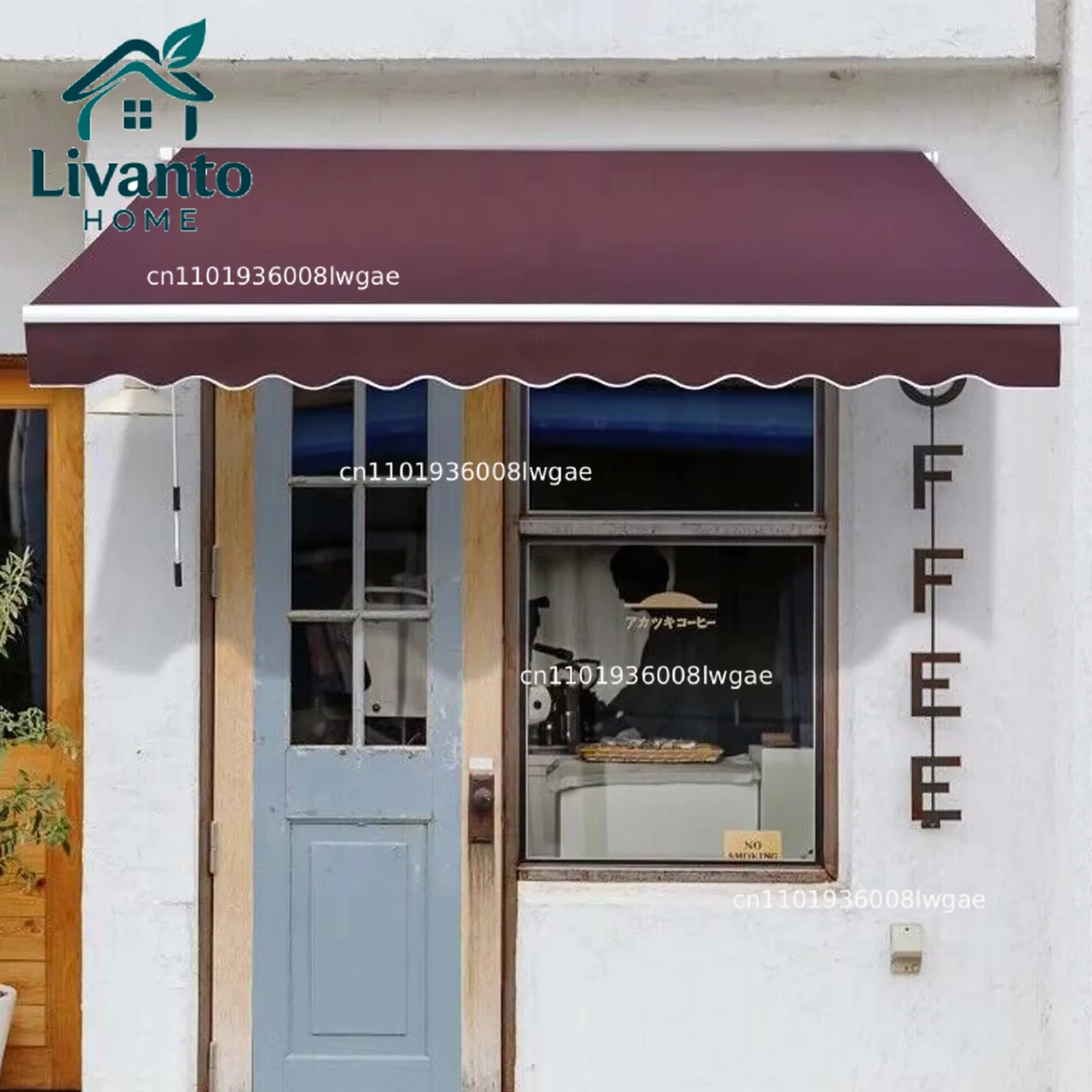 

Outdoor manual awning: telescopic folding cantilever type, suitable for shops/villas/balcony, residential and commercial awning
