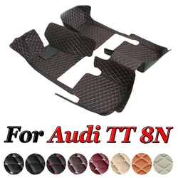 Car Floor Mats For Audi TT 8N MK1 1998~2006 Protective Carpets Auto Rugs Luxury Leather Mat Durable Pad Set Car Accessories 2005