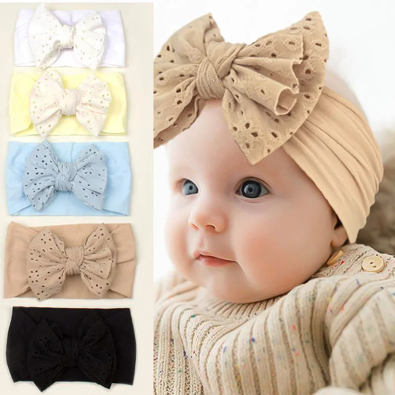 Solid Color Hairband Broadside Headband Kids Girls Boutique Elastic Protect Turban Headwear Kids Hair Accessories Headwear