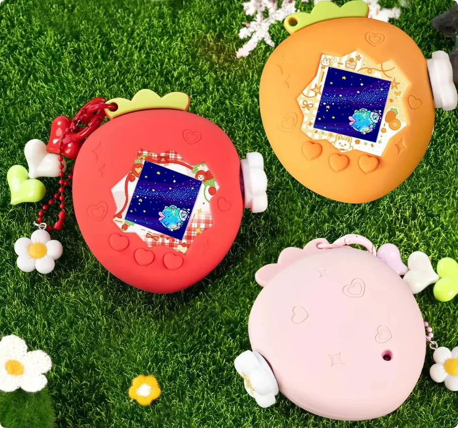Fruits Silicone Soft Protector Panel Sticker Skin Chain For Tamagotchi Paradise Protective Case Button Cap Cover Accessories