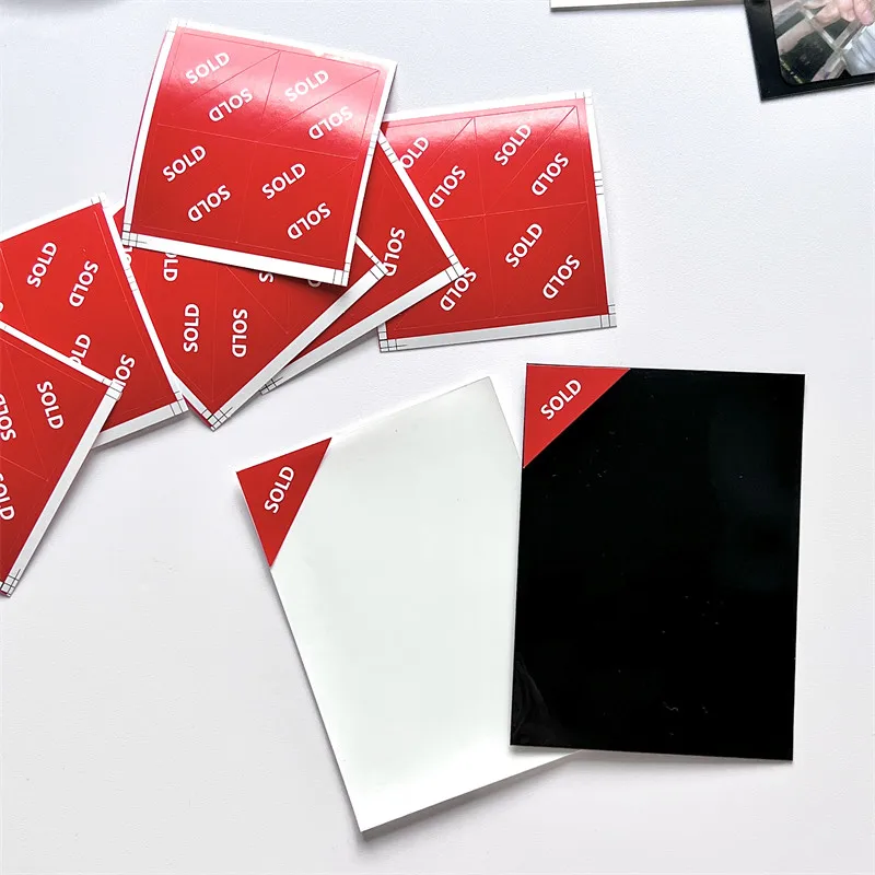 MINKYS 20pcs/lot Kawaii Red Sold Label Stickers Kpop Photocards Letter Label Decorative Sticker Confetti Stationery